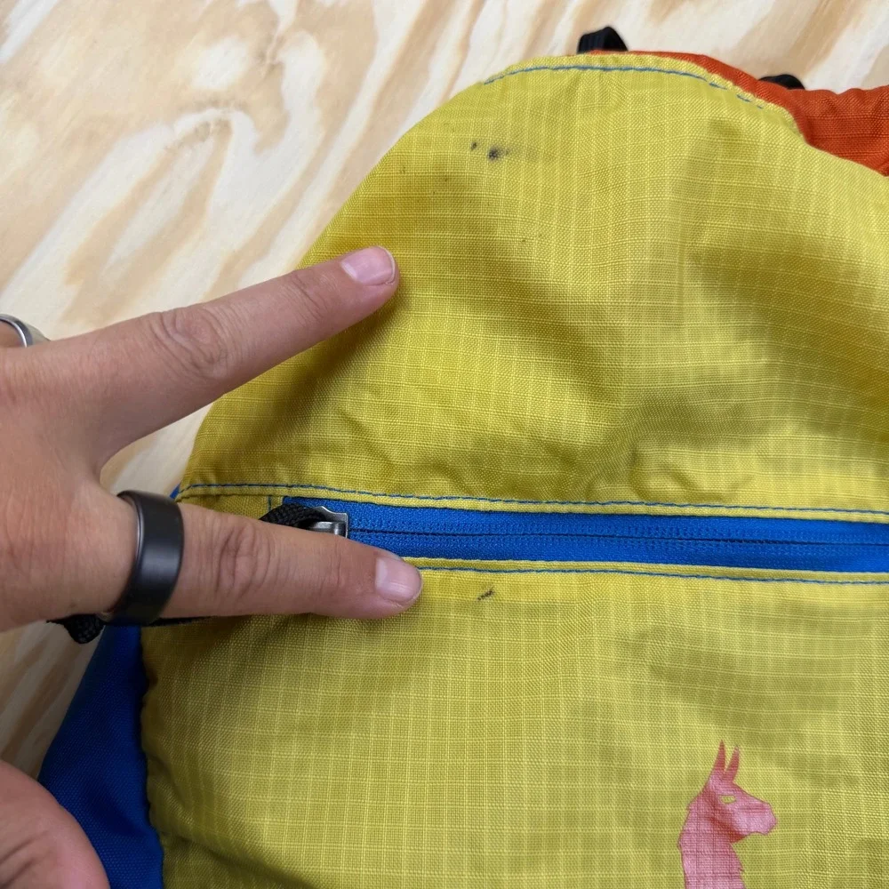 Cotopaxi Luzon 18L Del Dia Backpack Yellow Blue Orange Ripstop Daypack Hiking